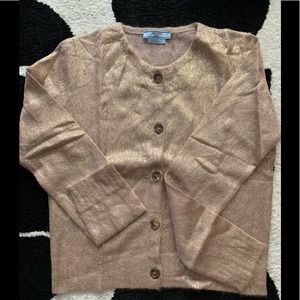 Available June 2022 PRADA Gold Mohair cardigan